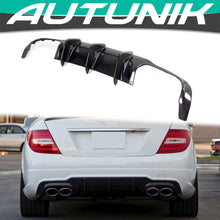 Load image into Gallery viewer, Carbon Fiber Rear Diffuser for Mercedes W204 C63 C300 AMG Sport Shark Fin Lower Bumper Valance Lip
