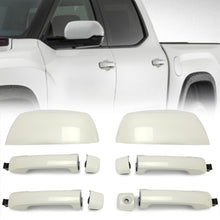 Cargar imagen en el visor de la galería, White Mirror Covers Caps &amp; Door Handle Kit For Toyota Tundra Sequoia 2011-2019
