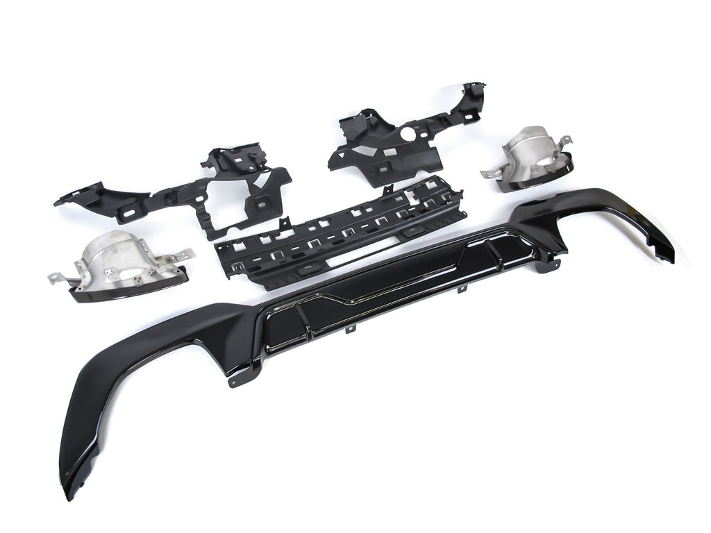 Gloss Black Rear Diffuser Square Outlet for BMW 3-Series G20 M Sport 2019-2022 di152