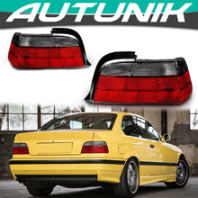 Cargar imagen en el visor de la galería, Autunik Red Smoke Rear Tail Lights Taillights Pair For BMW 3Ser E36 M3 2-Door Coupe 1992-1999