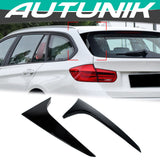 Autunik Rear Side Wings Spoiler Glossy Black for BMW 3 Series F31 2013-2019 pz111