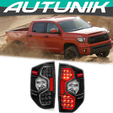Cargar imagen en el visor de la galería, Autunik LED Black Brake Tail Lights For 2014-2021 Toyota Tundra SR5 TRD SR Pickup