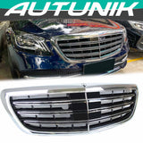 Chrome Front Bumper Grille For Mercedes Benz S-Class W222 Sedan 2014-2020