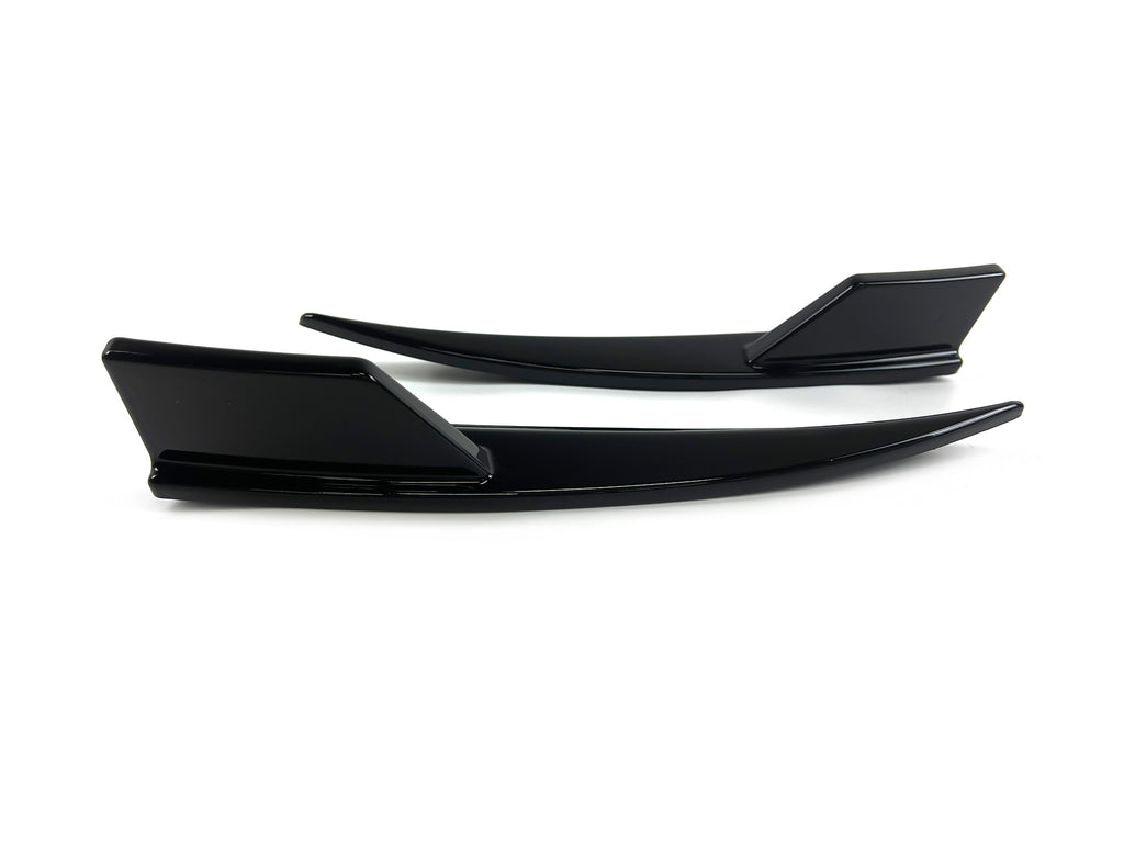Autunik Glossy Black Rear Bumper Splitter Side Canards For Mercedes CLA C117 X117 2013-2019 pz101