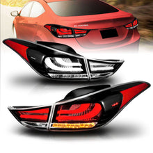 Cargar imagen en el visor de la galería, LED Black Tail lights For 2011-2013 Hyundai Elantra Sedan 4Dr
