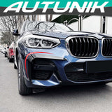 Autunik Carbon Black Front Bumper Side Air Vent Trim For BMW X3 X4 G01 G02 19-21 M Sport