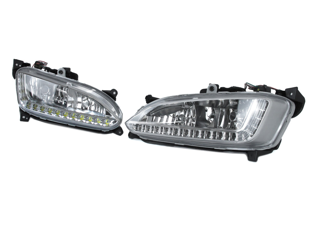 LED DRL Daytime Running Light Fog Lamps For Hyundai IX45 Santa Fe 2013-2014