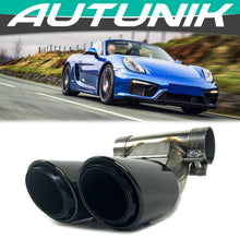 Cargar imagen en el visor de la galería, Autunik 3 Layers Sport Exhaust Tips Tailpipe for 2013-2016 Porsche Cayman Boxster 981 et185