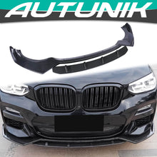 Cargar imagen en el visor de la galería, Autunik Front Bumper Lip Splitters for BMW X3 G01 X4 G02 2018-2021 Carbon Fiber Look