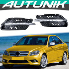 Cargar imagen en el visor de la galería, Autunik LED Daytime Running Light DRL Fog Lights For Mercedes W204 C300 C350 AMG Sport Bumper 2008-2011