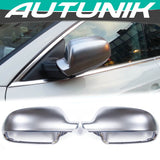 Autunik For 2012-2015 Audi A4 B8.5 S4 A5 S5 Chrome Mirror Cover Caps Replacement w/o Lane Assist mc3