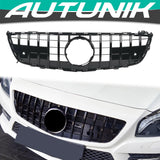 Autunik Black GT Style Front Grill Grille For Mercedes-Benz R231 SL Pre-facelift 2013-2016 w/o Camera