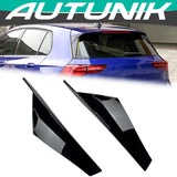 Autunik For 2022+ VW Golf MK8 TSI TDI Glossy Black Side Window Spoiler Wing