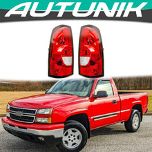 Charger l&#39;image dans la galerie, Autunik Red Clear Tail Lights Taillights For Chevrolet Silverado 1500 2500 3500 2004-2007