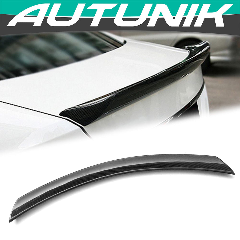 Autunik Real Carbon Fiber Highkick Trunk Spoiler Wing For Mercedes Benz W204 2-door Coupe 2012-2014