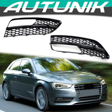 Cargar imagen en el visor de la galería, Autunik For 2013-2016 Audi A3 Hatchback Black Honeycomb Mesh Fof Light Grille Covers