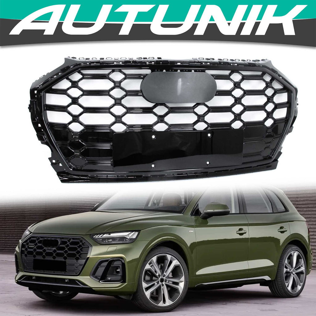 RSQ5 Style Honeycomb Front Grille for Audi Q5 SQ5 2021-2023 fg257