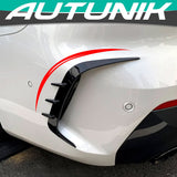Autunik Glossy Black Rear Bumper Side Air Vent Trim For BMW 4-Series G22 G23 Coupe/Convertible M Sport 2021-2023