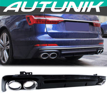 Charger l&#39;image dans la galerie, S6 Style Rear Diffuser + Silver Exhaust Tips For Audi A6 C8 S6 S-Line 2019-2023 di162