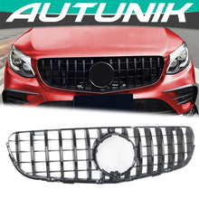 Load image into Gallery viewer, Autunik Front Bumper Grill Grille for Mercedes Benz X253 GLC Pre-facelift 2015-2019 ALL Black