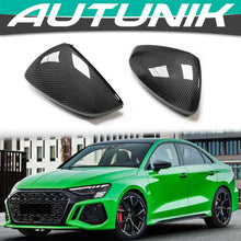 Load image into Gallery viewer, Real Carbon Fiber Mirror Cover Caps for Audi A3 S3 8Y 2022-2024 Replacement Housing