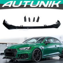 Load image into Gallery viewer, Glossy Black S5 Style Front Bumper Lip for Audi A5 B9 S-line Sport 2021-2023