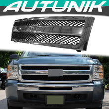 Load image into Gallery viewer, Autunik Grille Shell w/ Black Insert For Chevrolet Silverado 1500 Chrome 2007-2013