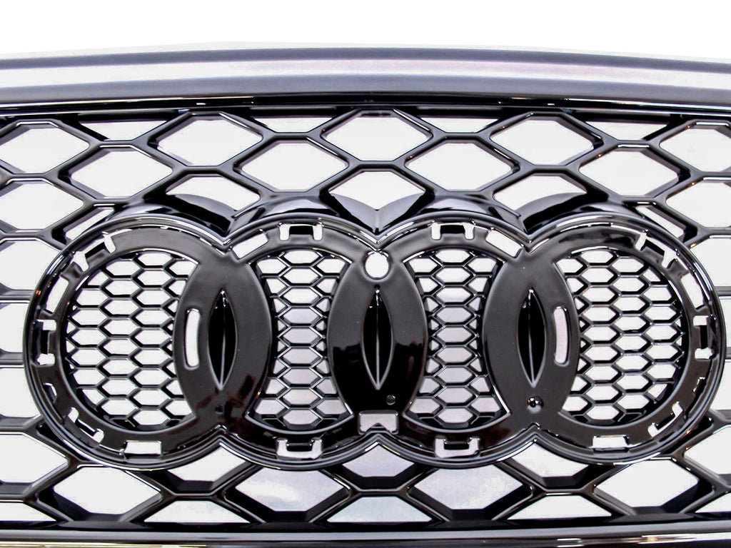 Black Honecomb Front Bumper Grille For 13-17 Audi Q5 Non-Sline fg205