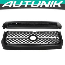 Load image into Gallery viewer, Matte Black Front Grille Hood Bulge Molding Set For 2014-2021 Toyota Tundra without Sensors