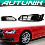Front Fog Light Cover Mesh Grille for 2015-2017 Audi A8 A8L D4PA