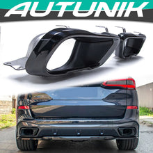 Cargar imagen en el visor de la galería, Autunik Black Exhaust Tips Muffler Pipe for BMW X5 G05 X6 G06 X7 G07 M Sport Bumper 2019-2022 et81
