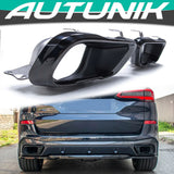 Autunik Black Exhaust Tips Muffler Pipe for BMW X5 G05 X6 G06 X7 G07 M Sport Bumper 2019-2022 et81