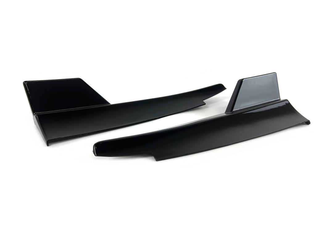 Autunik Glossy Black Rear Bumper Splitter Side Canards For Mercedes CLA C117 X117 2013-2019 pz101