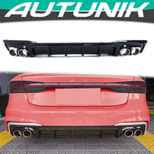 Load image into Gallery viewer, S7 Look Rear Diffuser w/ Silver Exhaust Tips For Audi C8 A7 S-line S7 2019-2023 di155