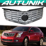 Autunik For 2013-2016 Cadillac SRX Replacement Front Bumper Upper Grille Chrome Trim Grill