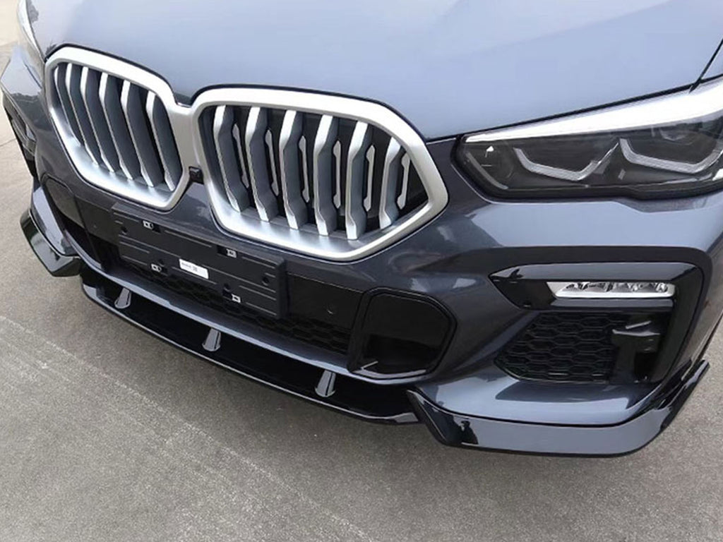 Gloss Black Front Bumper Spoiler Splitter Lip For BMW 20-23 X6 G06 M Sport