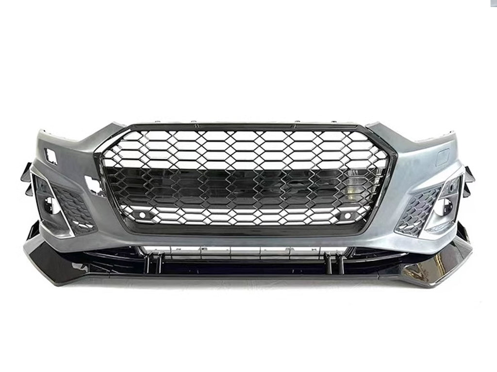 Glossy Black S5 Style Front Bumper Lip for Audi A5 B9 S-line Sport 2021-2023