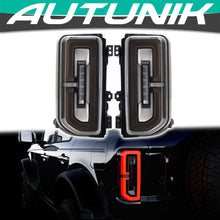 Cargar imagen en el visor de la galería, Autunik Smoke LED Tail Lights For 2021-2023 Ford Bronco Rear Brake Lamp Grey Lens