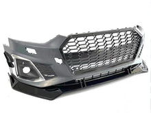 Charger l&#39;image dans la galerie, Glossy Black S5 Style Front Bumper Lip for Audi A5 B9 S-line Sport 2021-2023