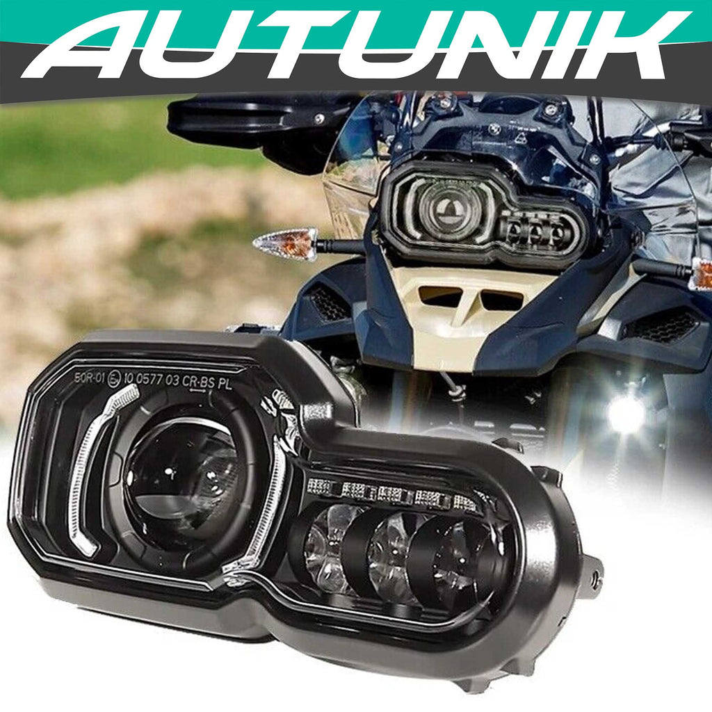 LED DRL Headlight Assembly with Angel Eyes for F650GS/F700GS/F800GS/F800GS