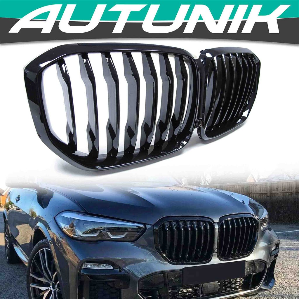 Gloss Black Front Kidney Grille for BMW X5 G05 2019-2023 fg15