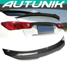 Charger l&#39;image dans la galerie, Autunik Carbon Fiber Look Rear Trunk Spoiler Wing For Infiniti Q50 2014-2023