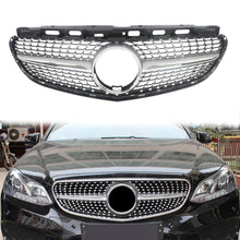 Charger l&#39;image dans la galerie, Autunik For 2014-2016 Mercedes W212 Sedan Silver Diamond Front Hood Grille Grill w/o Front Camera