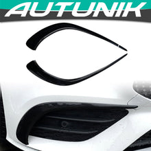 Laden Sie das Bild in den Galerie-Viewer, Autunik For 2020-2023 Mercedes CLA C118 AMG Sport Front Bumper Lip Splitter Canards Trim Glossy Black