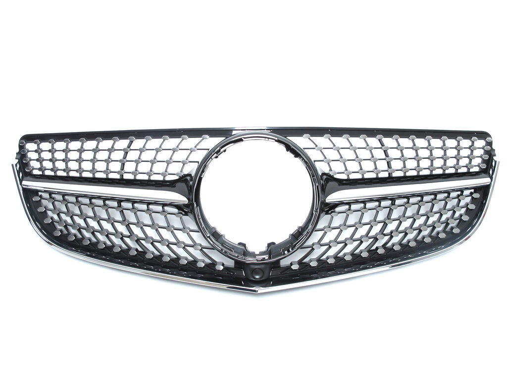 Black/Silver Diamond Front Grille For2014-2017 Mercedes W207 C207 Coupe/Convertible fg187