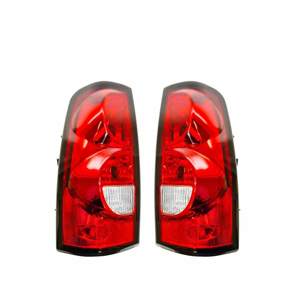 Autunik Red Clear Tail Lights Taillights For Chevrolet Silverado 1500 2500 3500 2004-2007