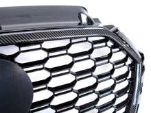 Cargar imagen en el visor de la galería, Carbon Fiber Look Front Bumper Grille Grill for Audi A3 8V S3 2017-2020 w/ ACC