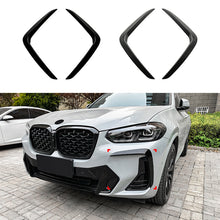 Cargar imagen en el visor de la galería, Autunik Carbon Black Front Bumper Side Air Vent Trim For BMW X3 X4 G01 G02 M Sport 2022-2023