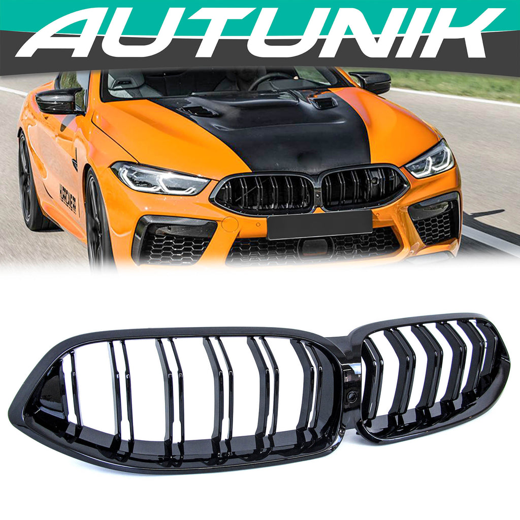 M8 Style Glossy Black Front Kidney Grille Grill for BMW G14 8 Series W/O Camera fg248