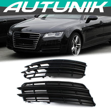 Cargar imagen en el visor de la galería, Autunik For 2012-2015 Audi A7 C7 Front Bumper Fog Light Grill Covers Bezels NON S-line